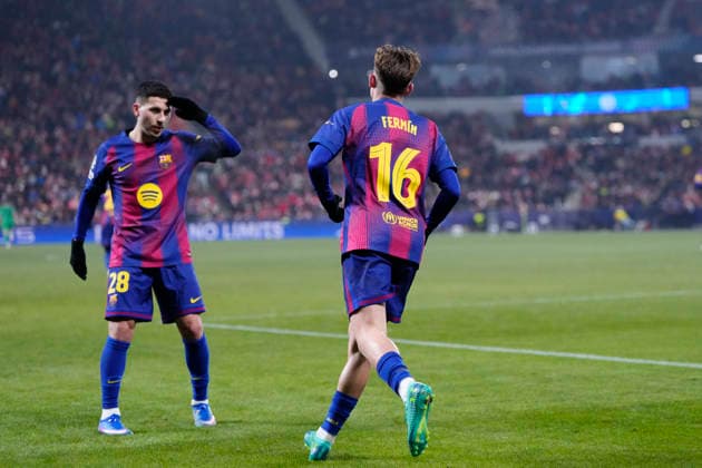 SK Slavia Praha v FC Barcelona, Barca - UEFA Champions League 2025 26 League Phase MD7 Fermin Lopez central midfield of Barcelona and Spain celebrates after scoring his sides first goal during the UEFA Champions League 2025 26 League Phase MD7 match between SK Slavia Praha and FC Barcelona at Eden Arena on January 21, 2026 in Prague, Czech Republic. Prague Czech Republic  Copyright: xJosexBretonx originalFilename:bretonhernandez-skslavia260121_npYfy.jpg