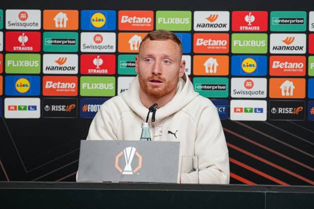 Presse Konferenz, Europa League Spiel, Maccabi Tel-aviv, Ido Shahar (Maccabi Tel-Aviv, 36) Freiburg Europa Park Stadion Baden-Württemberg Deutschland Copyright: xFINLEYxMÖRCHx