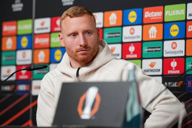 Presse Konferenz, Europa League Spiel, Maccabi Tel-aviv, Ido Shahar (Maccabi Tel-Aviv, 36) Freiburg Europa Park Stadion Baden-Württemberg Deutschland Copyright: xFINLEYxMÖRCHx
