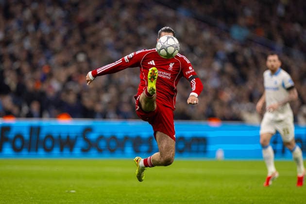 Football - UEFA Champions League - League Phase - Olympique de Marseille v Liverpool FC MARSEILLE, FRANCE - Wednesday, January 21, 2026: Liverpool s Dominik Szoboszlai during the UEFA Champions League match between Olympique de Marseille and Liverpool FC at the Stade VÃ lodrome. (Photo by David Rawcliffe Propaganda) MARSEILLE Stade VÃ lodrome BOUCHES-DU-RHÃ NE FRANCE  Copyright: xDavidxRawcliffex P2026-01-21-Marseille_Liverpool-76