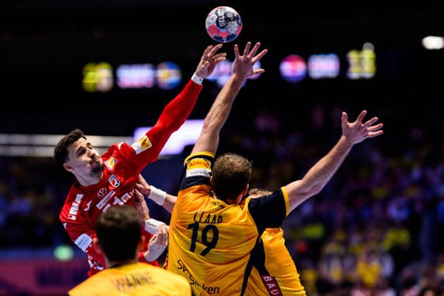 260121 Ivan Martinovic of Croatia during the EHF European Handball Championship preliminary round match between Sweden and Croatia on January 21, 2026 in Malmö. Photo: Petter Arvidson BILDBYRAN kod PA PA1130 handball handboll handball handbolls-em 2026 sverige sweden croatia kroatien ehf european handball championship sverige bbeng grappa33 sverige sweden Copyright: PETTERxARVIDSON BB260121PA217