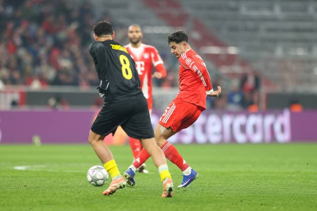 Aleksandar Pavlovic (FC Bayern Muenchen, 45) mit Adem Zorgane (Royale Union Saint-Gilloise, 08). GER, FC Bayern Muenchen vs. Royale Union Saint-Gilloise, Fussball, UEFA Champions League, Liga-Phase, 7. Spieltag, Saison 2025 2026, 21.01.2026, GER, FC Bayern Muenchen vs. Royale Union Saint-Gilloise, Fussball, UEFA Champions League, Liga-Phase, 7. Spieltag, Saison 2025 2026, 21.01.2026 Muenchen Copyright: xEibner-Pressefoto JennixMaulx EP_JML