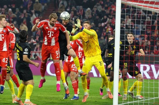 Harry Kane 9 (FC Bayern Muenchen) trifft das Tor zum 1:0 per Kopfball, Kjell Scherpen 37 (Royale Union Saint Gilloise), FC Bayern Muenchen vs. Royale Union Saint-Gilloise, Fussball, Champions League, 7. Spieltag, 21.01.2026 Muenchen Bayern Deutschland