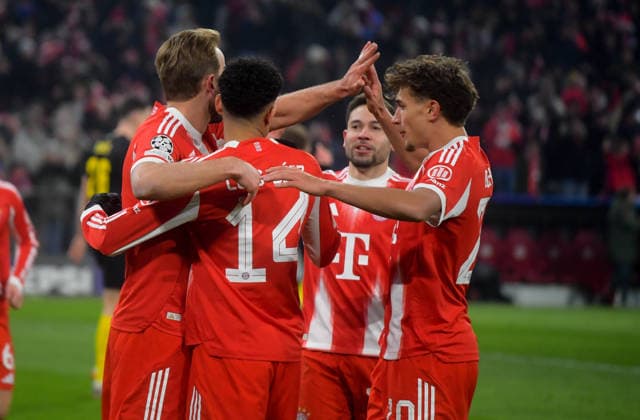 21.01.2026, xemx, Fussball UEFA Champions League, FC Bayern Muenchen - Union Saint-Gilloise v.l. Harry Kane (FC Bayern Muenchen) Jubel, Torjubel, celebrate the goal, jubelt ueber das Tor zum 2:0 (DFL DFB REGULATIONS PROHIBIT ANY USE OF PHOTOGRAPHS as IMAGE SEQUENCES and or QUASI-VIDEO) Muenchen