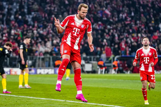 2026-01-21 FC Bayern München v R. Union Saint-Gilloise - UEFA Champions League 2025 26 League Phase MD7 MUNICH, GERMANY - JANUARY 21: Harry Kane of FC Bayern Munchen celebrates the goal during the UEFA Champions League 2025 26 League Phase MD7 match between FC Bayern M++nchen and R. Union Saint-Gilloise at Football Arena Munich on January 21, 2026 in Munich, Germany. Munich Football Arena Munich Germany Content not available for redistribution in The Netherlands directly or indirectly through any third parties. Copyright: xAndrexWeeningx