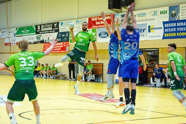 21.01.2026, xovx, Handball Testspiel Handball Bundesliga, HSG Wetzlar - TV Großwallstadt v.l. Georg Löwen (HSG Wetzlar), Philipp Ahouansou (HSG Wetzlar), Yessine Meddeb (TV Großwallstadt), Finn Wullenweber (TV Großwallstadt), Ole Klimpke (TV Großwallstadt), Filip Vistorop (HSG Wetzlar) Wetzlar-Dutenhofen Sporthalle Dutenhofen Hessen Deutschland (DE)