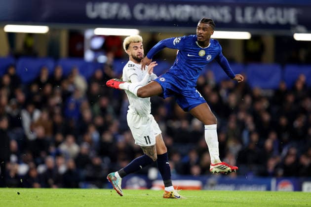 Chelsea v Pafos 21 January 2026, London - UEFA Champions League Football, Group Stage - Chelsea v Pafos - Jorrel Hato of Chelsea - Photo: Charlotte Wilson Offside. London UK Copyright: xCharlottexWilsonx xOffsidexOffside
