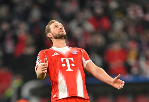 Harry Kane FC Bayern Muenchen FCB (09) verschiesst Elfmeter, Strafstoss Enttaeuschung enttaeuscht nach vergebener Torchance Gestik Geste FC Bayern Muenchen FCB vs R. Union Saint-Gilloise Spieltag 7 21.01.2026 DFL REGULATIONS PROHIBIT ANY USE OF PHOTOGRAPHS AS IMAGE SEQUENCES AND OR QUASI-VIDEO FC Bayern Muenchen FCB vs R. Union Saint-Gilloise