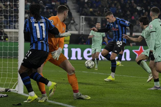 Foto IPP Paolo Bona Bergamo 21 01 2026 UEFA Champions League di Calcio stagione 2025 2026 partita Atalanta-Atletico Bilbao Nella foto Nikola Krstovic segna il gol del 2-3 Italy Photo Press Worldwide Copyright italy Italy ITALY  Copyright: xR4924_italyphotopressx