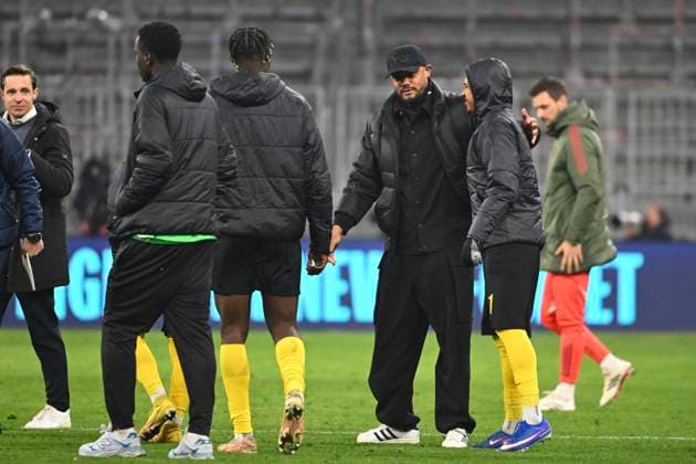 Bayern Munchen v Royale Union Saint-Gilloise - UEFA Champions League MUNICH, GERMANY - JANUARY 21 : Kompany Vincent coach of Bayern Munchen and Smith Guilherme forward of Union Saint-Gilloise after the UEFA Champions League 2025 26 League Phase MD7 match between FC Bayern Munchen and Royale Union Saint-Gilloise on January 21, 2026 in Munich, Germany, 21 01 2026 Munich Germany  Copyright: xVincentxKalutx