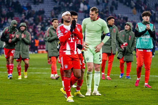 2026-01-21 FC Bayern München v R. Union Saint-Gilloise - UEFA Champions League 2025 26 League Phase MD7 MUNICH, GERMANY - JANUARY 21: Serge Gnabry of FC Bayern Munchen thanks the fans during the UEFA Champions League 2025 26 League Phase MD7 match between FC Bayern M++nchen and R. Union Saint-Gilloise at Football Arena Munich on January 21, 2026 in Munich, Germany. Munich Football Arena Munich Germany Content not available for redistribution in The Netherlands directly or indirectly through any third parties. Copyright: xAndrexWeeningx