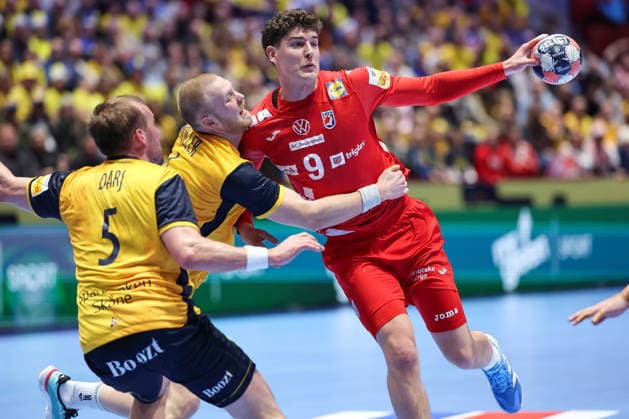 Sweden v Croatia - Men s EHF EURO 2026 MALMO, SWEDEN - JANUARY 21: Luka Lovre Klarica of Croatia in action during the Men s EHF Euro 2026 - Preliminary Round - Group E match between Sweden and Croatia at Malmo Arena on January 21, 2026 in Malmo, Sweden.  SanjinxStrukic PIXSELL