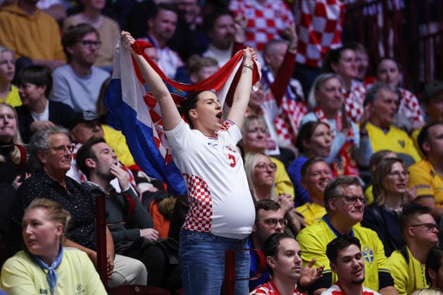 Sweden v Croatia - Men s EHF EURO 2026 MALMO, SWEDEN - JANUARY 21: Fan of Croatia cheers during the Men s EHF Euro 2026 - Preliminary Round - Group E match between Sweden and Croatia at Malmo Arena on January 21, 2026 in Malmo, Sweden.  SanjinxStrukic PIXSELL
