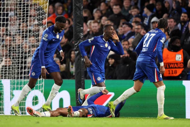 Chelsea v Pafos 21 January 2026, London - UEFA Champions League Football, Group Stage - Chelsea v Pafos - Moises Caicedo of Chelsea celebrates after scoring the winning goal - Photo: Charlotte Wilson Offside. London UK Copyright: xCharlottexWilsonx xOffsidexOffside