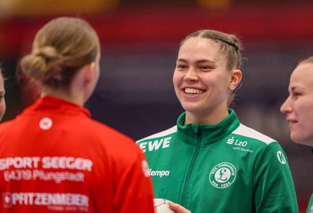 GER, Bensheim, HSG Bensheim Auerbach Flames vs Vfl Oldenburg, Alsco Handball Bundesliga Frauen, Handball, DHB, Spielzeit 2025 2026, Weststadthalle Bensheim, 14. Spieltag im Bild: Ariane Pfundstein (VfL Oldenburg Handball 20) DFB DFL REGULATIONS PROHIBIT ANY USE OF PHOTOGRAPHS AS IMAGE SEQUENCES AND OR QUASI-VIDEO, 21.01.2026 Copyright: HMBxMedia HendrikxHamelau