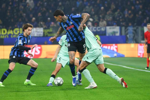 Atalanta BC v Athletic Club - UEFA Champions League 2025 26 League Phase MD7 Gianluca Scamacca plays during the UEFA Champions League 2025 26 match between Atalanta BC and Athletic Club in Bergamo, Italy, on January 21, 2026, at New Balance Arena Bergamo Bergamo Italy  Copyright: xMairoxCinquettix originalFilename:cinquetti-atalanta260121_npJFi.jpg