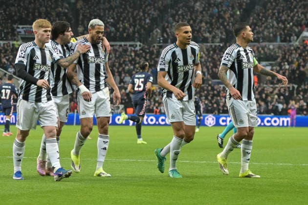 Newcastle United FC v PSV Eindhoven - UEFA Champions League 2025 26 League Phase MD7 Newcastle United players celebrate Yoane Wissa s goal during the UEFA Champions League League Phase MD 7 match between Newcastle United and PSV Eindhoven at St. James s Park in Newcastle, England, on January 21, 2026. Newcastle Tyne and Wear United Kingdom  Copyright: xMIxNewsx originalFilename:fletcher-newcastl260121_npk0G.jpg