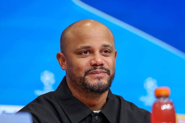 Vincent Kompany (FC Bayern Muenchen, Cheftrainer) lacht bei der Pressekonferenz nach dem Spiel, GER, FC Bayern Muenchen vs. Royale Union Saint-Gilloise, Fussball, UEFA Champions League, Liga-Phase, 7. Spieltag, Saison 2025 2026, 21.01.2026, GER, FC Bayern Muenchen vs. Royale Union Saint-Gilloise, Fussball, UEFA Champions League, Liga-Phase, 7. Spieltag, Saison 2025 2026, 21.01.2026 Muenchen Copyright: xEibner-Pressefoto JennixMaulx EP_JML