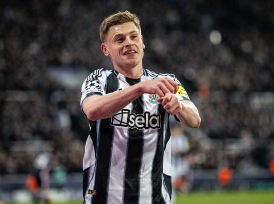Newcastle vs PSV Barnes (Newcastle) in action during the game valid for Champions League at the St. James Park stadium, in Newcastle, UK, today January 21, 2026. Copyright: xx 5H5A7220