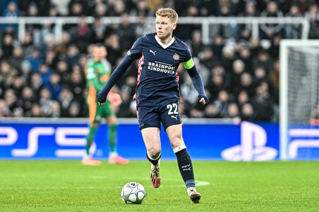 Newcastle United v PSV Eindhoven UEFA Champions League Jerdy Schouten of PSV Eindhoven during the UEFA Champions League match at St. James s Park, Newcastle 21 01 2026 UK Newspapers OUT Copyright: xJamiexJohnstonx FIL-22840-0278