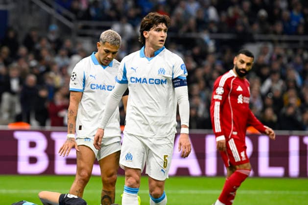 FOOTBALL : Olympique de Marseille VS Liverpool FC - UEFA Champions League - 21 01 2025 Leonardo Balerdi (OM) - UEFA Champions League match between Olympique de Marseille and Liverpool FC on January 21, 2026 at the Orange Velodrome Stadium in Marseille. MarseilleFrance  Copyright: xWilliamxCannarellax