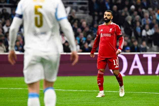 FOOTBALL : Olympique de Marseille VS Liverpool FC - UEFA Champions League - 21 01 2025 Mohamed Salah (LFC) - UEFA Champions League match between Olympique de Marseille and Liverpool FC on January 21, 2026 at the Orange Velodrome Stadium in Marseille. MarseilleFrance  Copyright: xWilliamxCannarellax