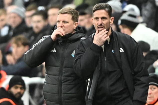 Newcastle United v PSV Eindhoven UEFA Champions League Manager Eddie Howe and Assistant Manager Jason Tindall of Newcastle United during the UEFA Champions League match at St. James s Park, Newcastle 21 01 2026 UK Newspapers OUT Copyright: xJamiexJohnstonx FIL-22840-0356