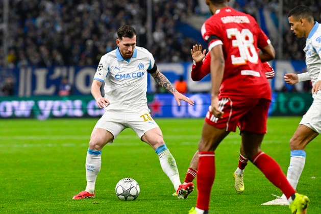 FOOTBALL : Olympique de Marseille VS Liverpool FC - UEFA Champions League - 21 01 2025 Pierre-Emile Hojbjerg (OM) - UEFA Champions League match between Olympique de Marseille and Liverpool FC on January 21, 2026 at the Orange Velodrome Stadium in Marseille. MarseilleFrance  Copyright: xWilliamxCannarellax