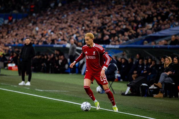 Hugo Ekitike of Liverpool FC in action during the UEFA Champions League game between Olympique de Marseille and Liverpool FC at Stade Velodrome in Marseille, France. Copyright: xPaulinexFiguetx xSPPx Sportspressphoto_SPR84224