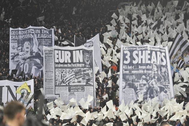 Newcastle United v PSV Eindhoven UEFA Champions League General view of a tifo display during the UEFA Champions League match at St. James s Park, Newcastle 21 01 2026 UK Newspapers OUT Copyright: xJamiexJohnstonx FIL-22840-0375