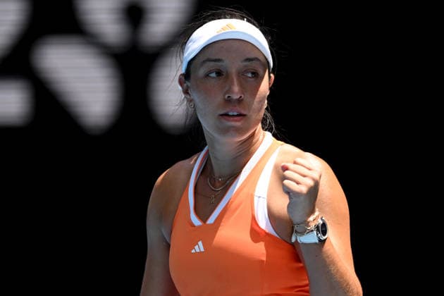 TENNIS AUSTRALIAN OPEN, Jessica Pegula of the USA celebrates match point during the Women™s 2nd round match against McCartney Kessler of the USA on day 5 of the 2026 Australian Open tennis tournament at Melbourne Park in Melbourne, Wednesday, January 22, 2026. ( NO ARCHIVING MELBOURNE VICTORIA AUSTRALIA  Copyright: xLUKASxCOCHx 20260122158332425094