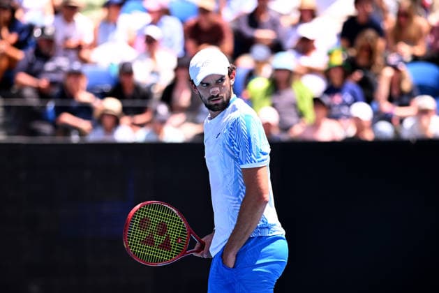 TENNIS AUSTRALIAN OPEN, Valentin Vacherot of Monaco during the Men™s 2nd round match against Rinky Hijikata of Australia on day 5 of the 2026 Australian Open tennis tournament at Melbourne Park in Melbourne, Wednesday, January 22, 2026. ( NO ARCHIVING MELBOURNE VICTORIA AUSTRALIA  Copyright: xJAMESxROSSx 20260122130629366866