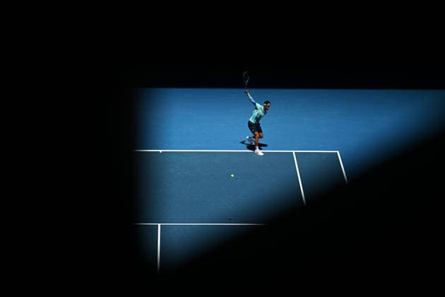 TENNIS AUSTRALIAN OPEN, Lorenzo Musetti of Italy in action during the Men™s 2nd round match against Lorenzo Sonego of Italy on day 5 of the 2026 Australian Open tennis tournament at Melbourne Park in Melbourne, Wednesday, January 22, 2026. ( NO ARCHIVING MELBOURNE VICTORIA AUSTRALIA  Copyright: xLUKASxCOCHx 20260122152903894865