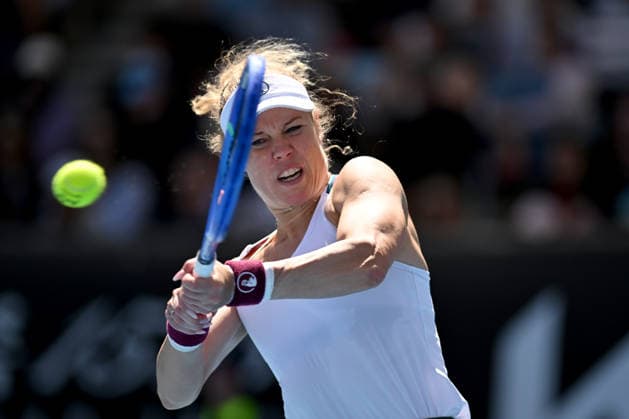 TENNIS AUSTRALIAN OPEN, Laura Siegemund of Germany in action during the Women™s 2nd round match against Maddison Inglis of Australia on day 5 of the 2026 Australian Open tennis tournament at Melbourne Park in Melbourne, Wednesday, January 22, 2026. ( NO ARCHIVING MELBOURNE VICTORIA AUSTRALIA  Copyright: xLUKASxCOCHx 20260122183553081040