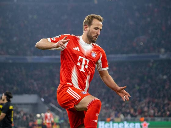 Bayerns 9 Harry KANE nach seinem Tor zum 2:0. Fussball: Bayern - Gilloise. Fußball Championsleague, FC Bayern München - Royale Union Saint-Gilloise, Spieltag 7, Saison 2025-2026, am 21.01.2026 in Muenchen, A L L I A N Z A R E N A, Deutschland. Quelle Copyright Credit : Oryk HAIST