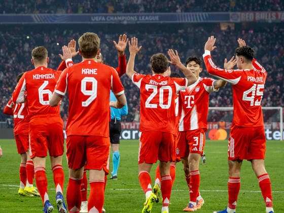 Bayern - Jubel um Torschuetze 9 Harry KANE nach Tor zum 2:0. Fussball: Bayern - Gilloise. Fußball Championsleague, FC Bayern München - Royale Union Saint-Gilloise, Spieltag 7, Saison 2025-2026, am 21.01.2026 in Muenchen, A L L I A N Z A R E N A, Deutschland. Quelle Copyright Credit : Oryk HAIST