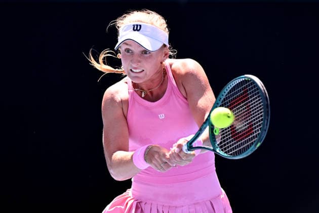 TENNIS AUSTRALIAN OPEN, Taylah Preston of Australia in action during the Women™s 2nd round match against Linda Noskova of Czechia on day 5 of the 2026 Australian Open tennis tournament at Melbourne Park in Melbourne, Wednesday, January 22, 2026. ( NO ARCHIVING MELBOURNE VICTORIA AUSTRALIA  Copyright: xJAMESxROSSx 20260122144146608415