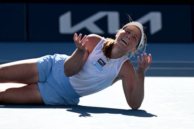 TENNIS AUSTRALIAN OPEN, Maddison Inglis of Australia celebrates match point in the Women™s 2nd round match against Laura Siegemund of Germany on day 5 of the 2026 Australian Open tennis tournament at Melbourne Park in Melbourne, Wednesday, January 22, 2026. ( NO ARCHIVING MELBOURNE VICTORIA AUSTRALIA  Copyright: xLUKASxCOCHx 20260122167818482198