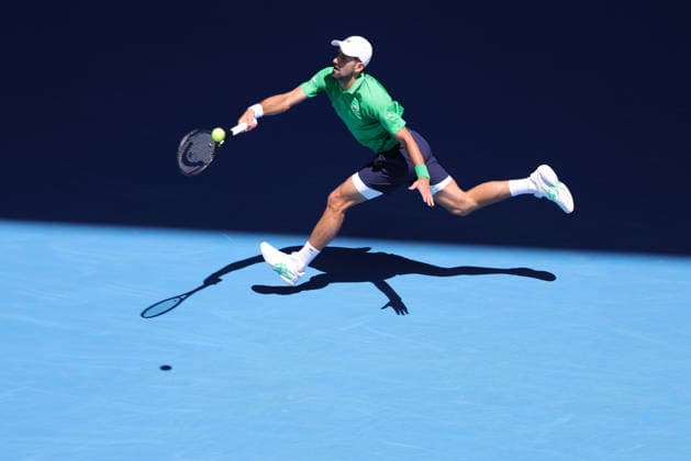 Novak Djokovic, SRB, during second round of 2026 Australian Open in Melbourne, 22 01 2026; -