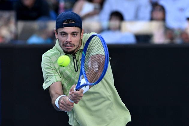 TENNIS AUSTRALIAN OPEN, Arthur Gea of France in action during the Men™s 2nd round match against Stan Wawrinka of Switzerland on day 5 of the 2026 Australian Open tennis tournament at Melbourne Park in Melbourne, Wednesday, January 22, 2026. ( NO ARCHIVING MELBOURNE VICTORIA AUSTRALIA  Copyright: xJAMESxROSSx 20260122189651357444