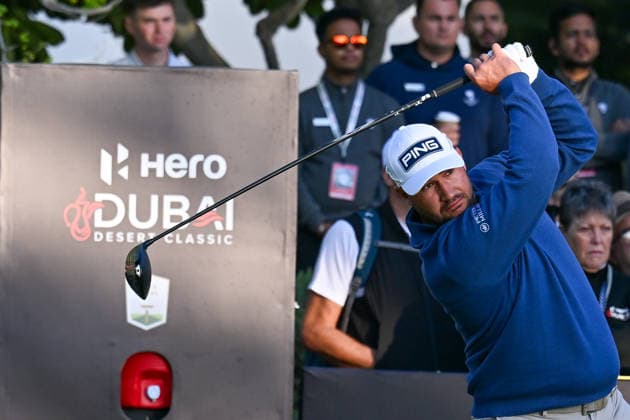 Hero Dubai Desert Classic 2026 in UAE DUBAI, UNITED ARAB EMIRATES - JANUARY 22: Thriston Lawrence competes during the Hero Dubai Desert Classic 2026 at Emirates Golf Club in Dubai, United Arab Emirates on January 22, 2026. Waleed Zein Anadolu Dubai United Arab Emirates. Editorial use only. Please get in touch for any other usage.  Copyright: x2026xAnadoluxWaleedxZeinx