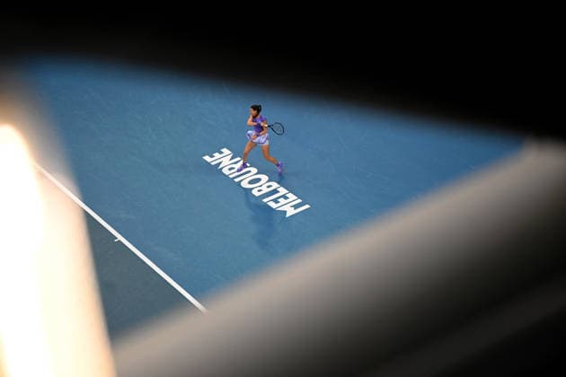 TENNIS AUSTRALIAN OPEN, Sorana Cirstea of Romania in action during the Women™s 2nd round match against Naomi Osaka of Japan on day 5 of the 2026 Australian Open tennis tournament at Melbourne Park in Melbourne, Wednesday, January 22, 2026. ( NO ARCHIVING MELBOURNE VICTORIA AUSTRALIA  Copyright: xLUKASxCOCHx 20260122170611330592