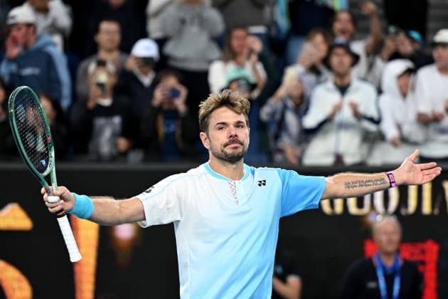 TENNIS AUSTRALIAN OPEN, Stan Wawrinka of Switzerland celebrates match point during the Men™s 2nd round match against Arthur Gea of France on day 5 of the 2026 Australian Open tennis tournament at Melbourne Park in Melbourne, Wednesday, January 22, 2026. ( NO ARCHIVING MELBOURNE VICTORIA AUSTRALIA  Copyright: xJAMESxROSSx 20260122167686160280