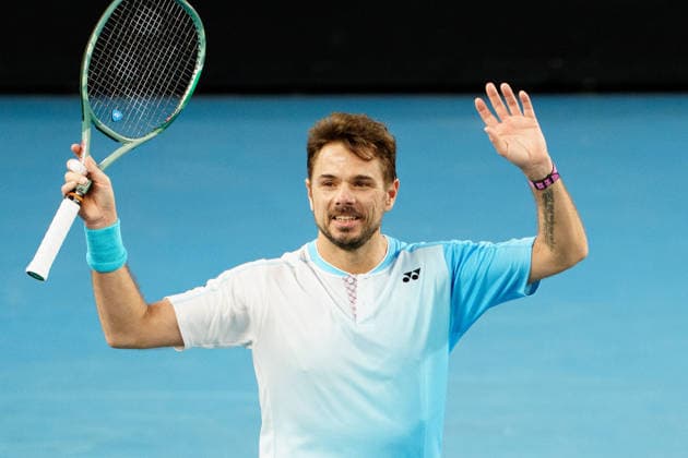 January 22, 2026: STAN WAWRINKA of Switzerland celebrates after defeating ARTHUR GEA of France on KIA Arena in a Men s Singles 2nd round match on day 5 of the 2026 Australian Open in Melbourne, Australia. WAWRINKA won 46 63 36 75 76. Cal Media Melbourne Australia - ZUMAc04_ 20260122_faf_c04_034 Copyright: xSydneyxLowx