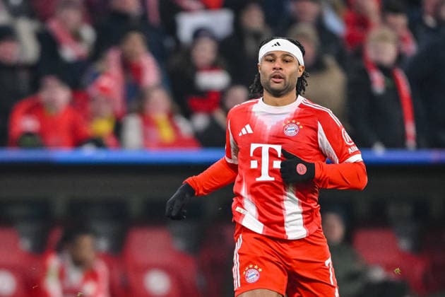 Serge Gnabry (FC Bayern München) Looks on during the UEFA Champions League 2025 26 League Phase MD7 match between FC Bayern München and R. Union Saint-Gilloise at Football Arena Munich on January 21, 2026 in Munich, Germany. (Photo by Harry Langer DeFodi Images) -