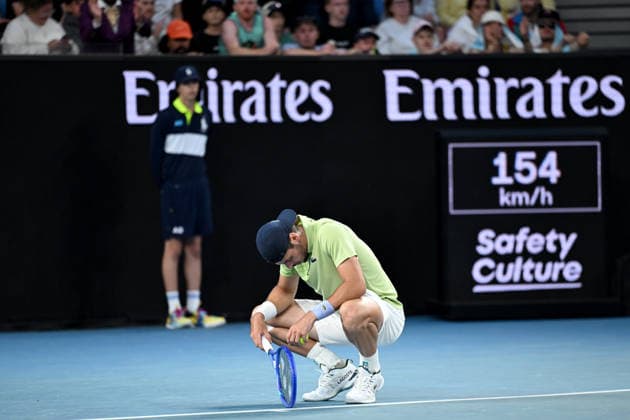TENNIS AUSTRALIAN OPEN, Arthur Gea of France during the Men™s 2nd round match against Stan Wawrinka of Switzerland on day 5 of the 2026 Australian Open tennis tournament at Melbourne Park in Melbourne, Wednesday, January 22, 2026. ( NO ARCHIVING MELBOURNE VICTORIA AUSTRALIA  Copyright: xJAMESxROSSx 20260122128648504962