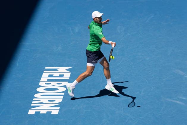 (Novak Djokovic (SRB), Australian Open 2026, Melbourne Park, Melbourne, Victoria, Australia. Copyright: xJuergenxHasenkopfx