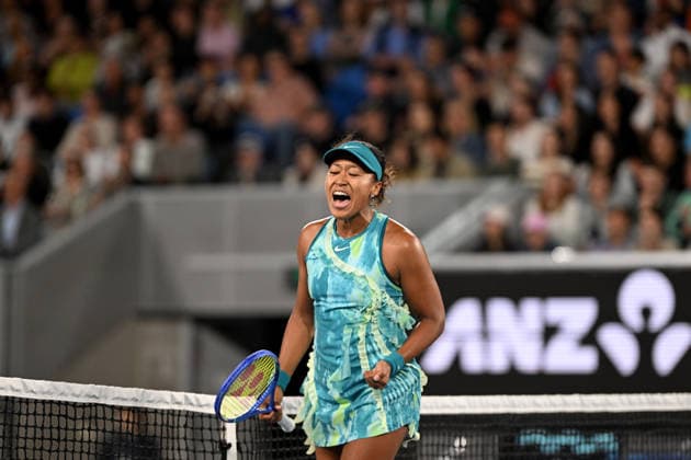 TENNIS AUSTRALIAN OPEN, Naomi Osaka of Japan celebrates match point during the Women™s 2nd round match against Sorana Cirstea of Romania on day 5 of the 2026 Australian Open tennis tournament at Melbourne Park in Melbourne, Wednesday, January 22, 2026. ( NO ARCHIVING MELBOURNE VICTORIA AUSTRALIA  Copyright: xLUKASxCOCHx 20260122120671781179