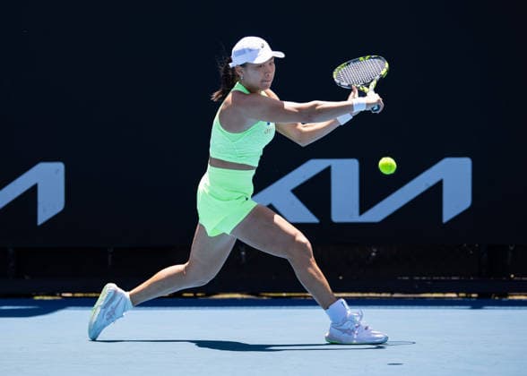 Janice Tjen (INA), Australian Open 2026, Melbourne Park, Melbourne, Victoria, Australia. Copyright: xJuergenxHasenkopfx