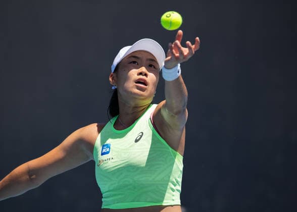 Janice Tjen (INA), Australian Open 2026, Melbourne Park, Melbourne, Victoria, Australia. Copyright: xJuergenxHasenkopfx